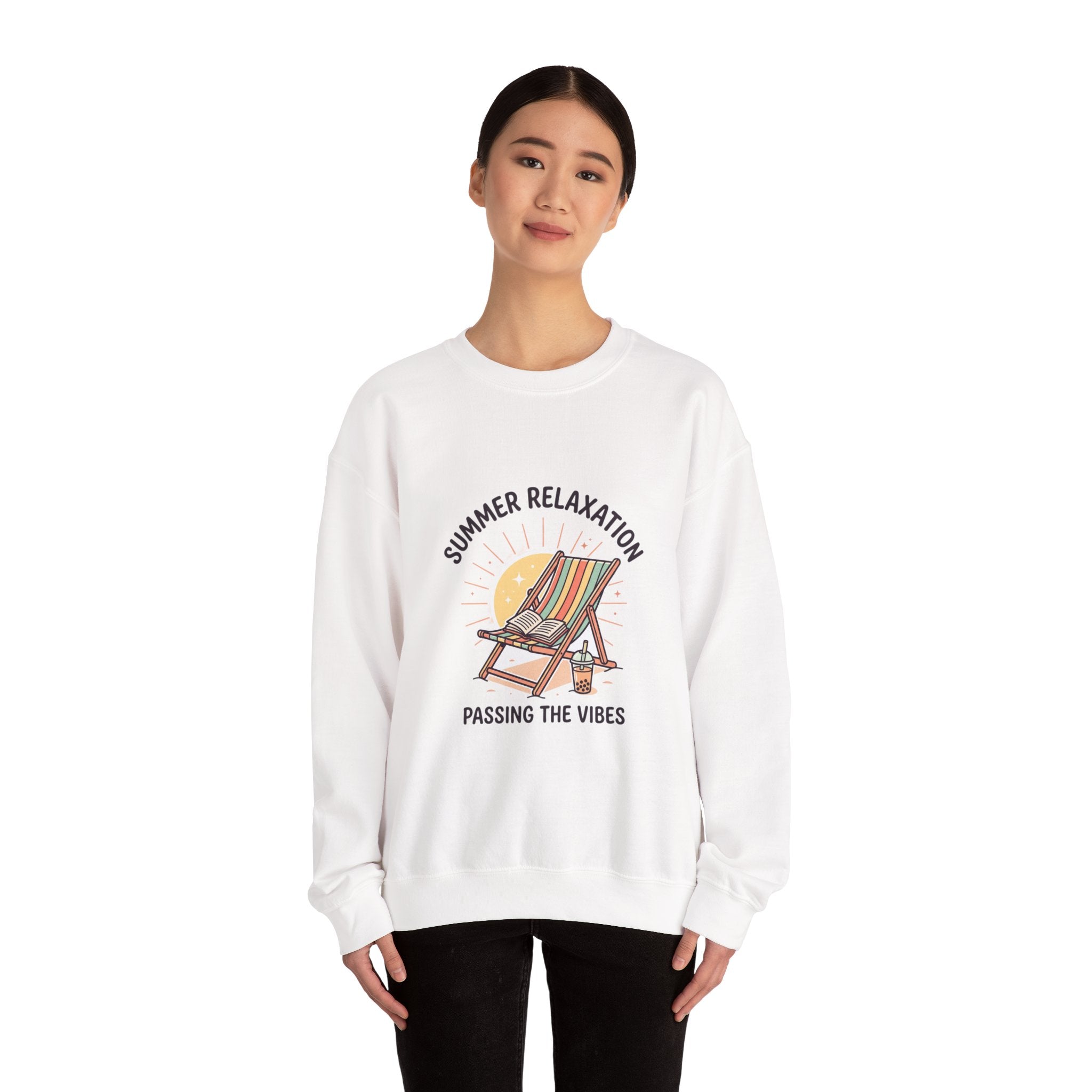 Summer Relaxation Deck Chair Sweatshirt | summer aesthetic, coastal vibes