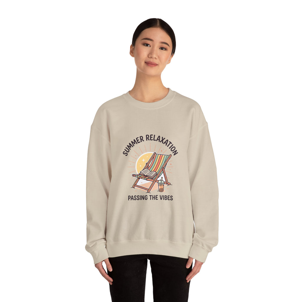 Summer Relaxation Deck Chair Sweatshirt | summer aesthetic, coastal vibes