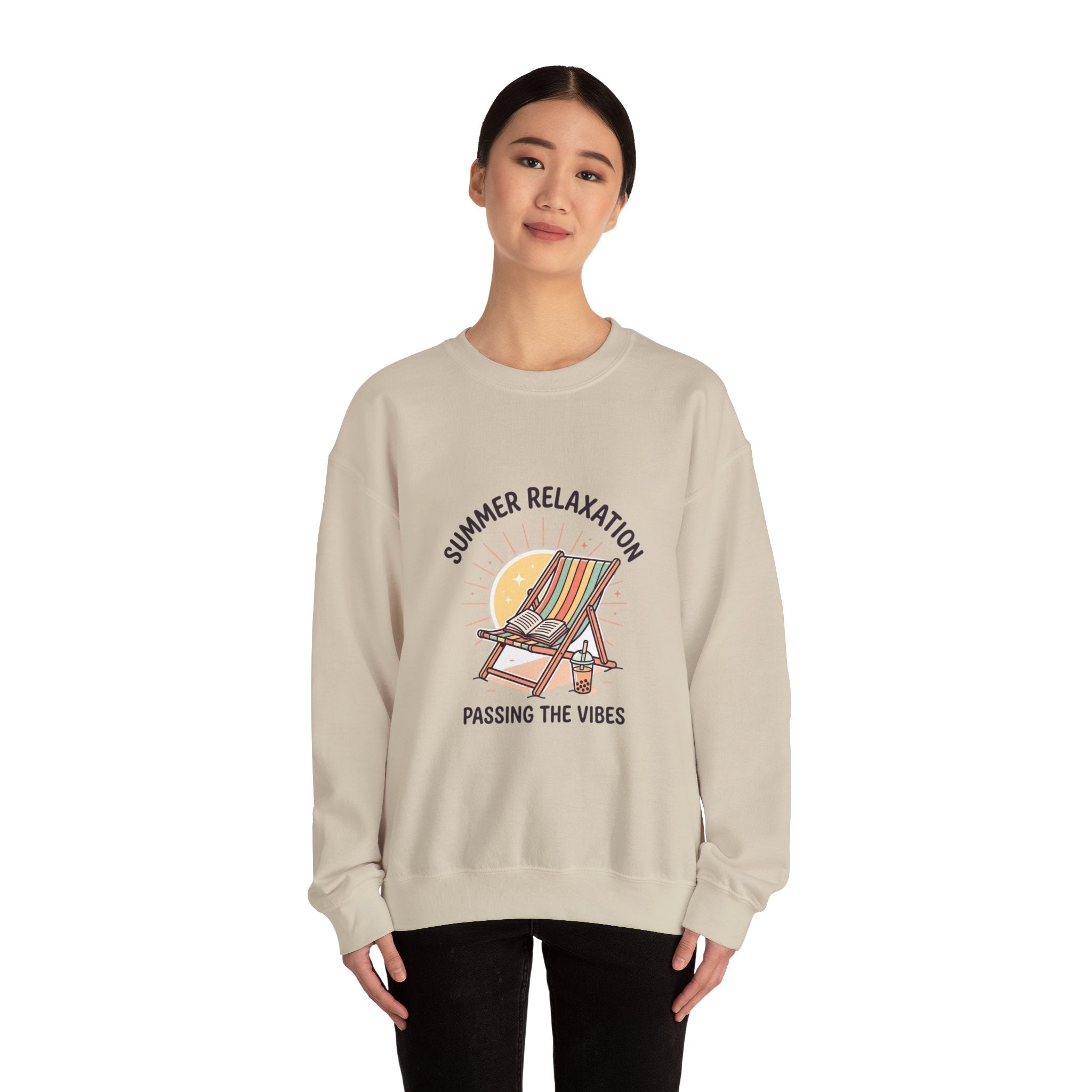 Summer Relaxation Deck Chair Sweatshirt | summer aesthetic, coastal vibes