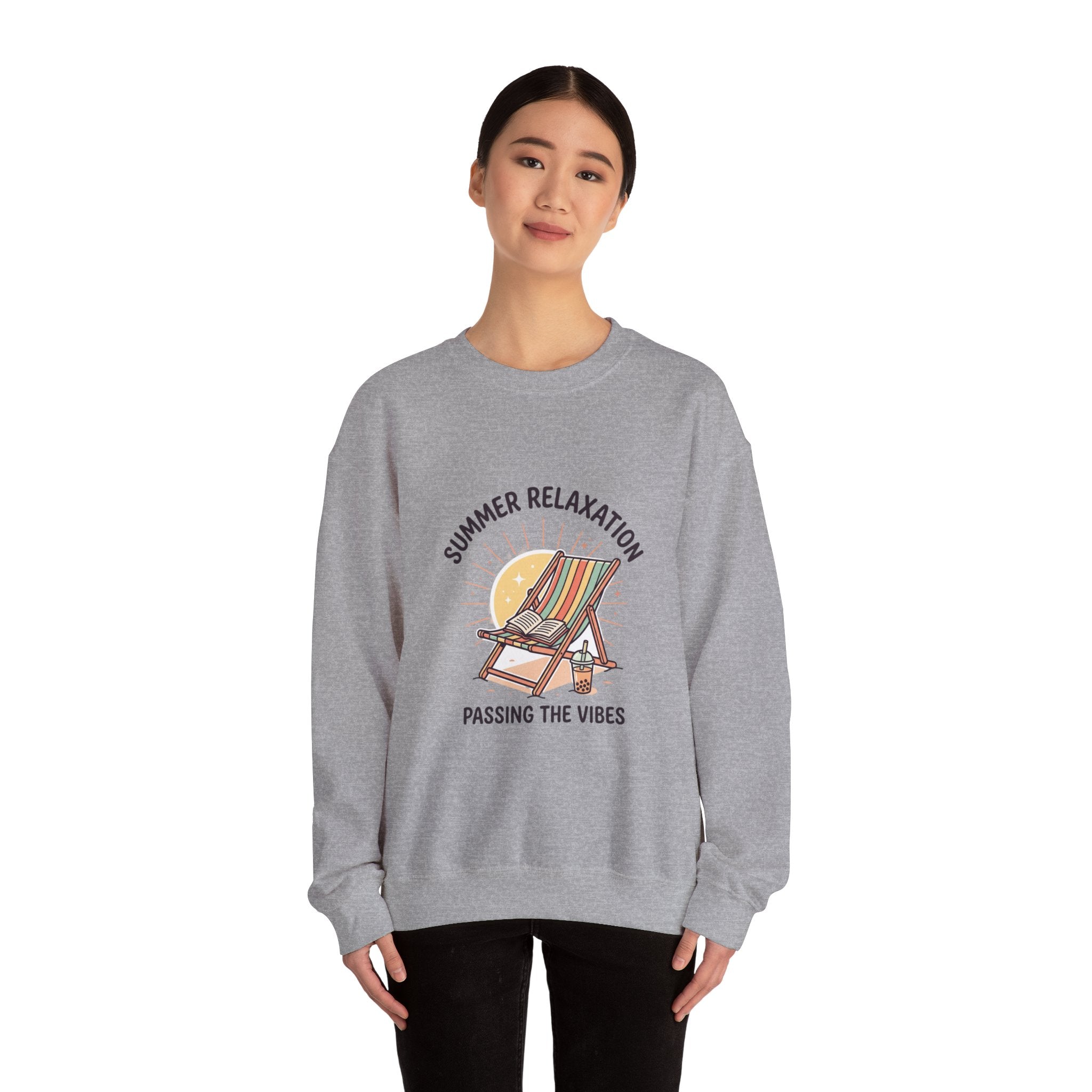 Summer Relaxation Deck Chair Sweatshirt | summer aesthetic, coastal vibes