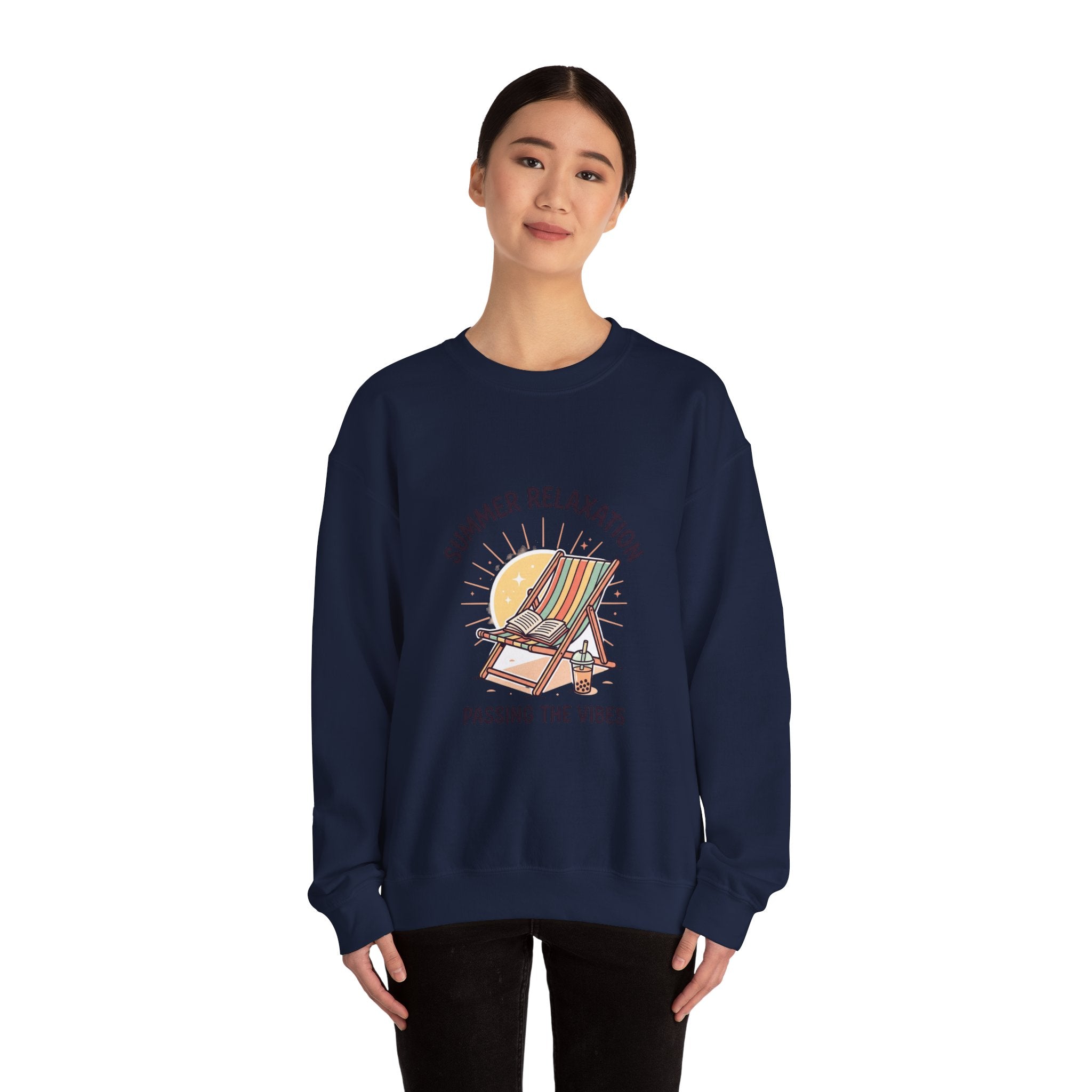 Summer Relaxation Deck Chair Sweatshirt | summer aesthetic, coastal vibes