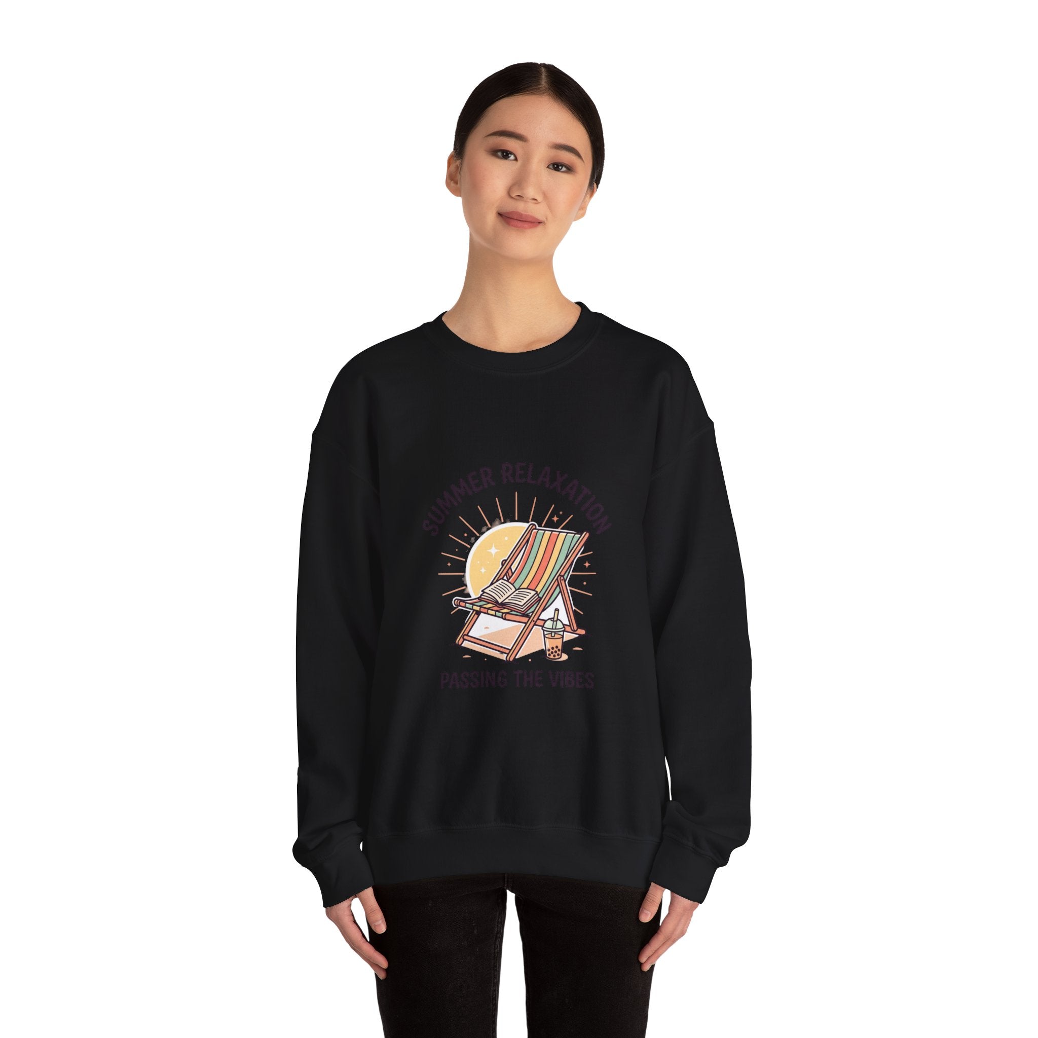 Summer Relaxation Deck Chair Sweatshirt | summer aesthetic, coastal vibes